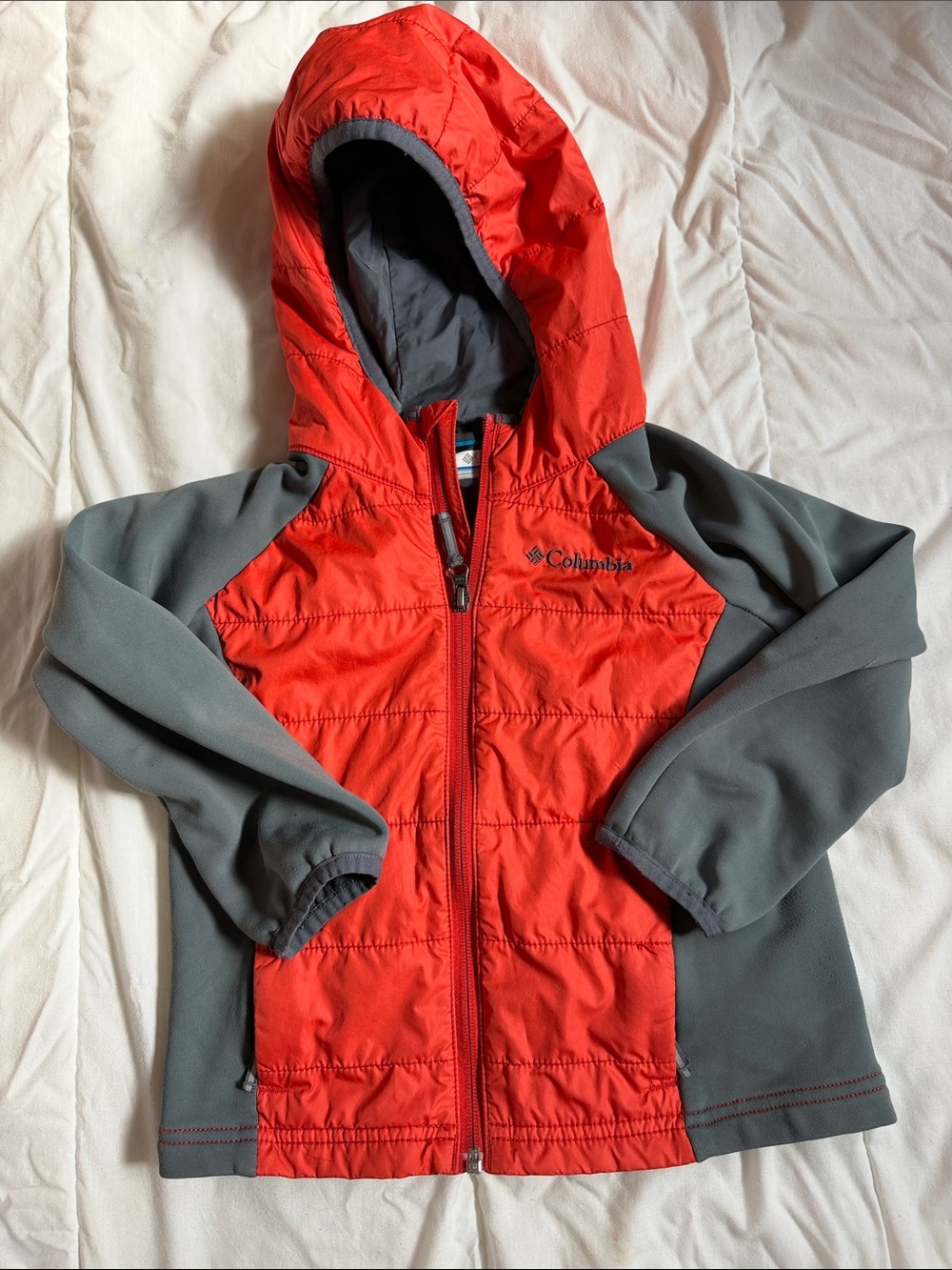 Columbia Dark Gray Jacket with Blue Trim